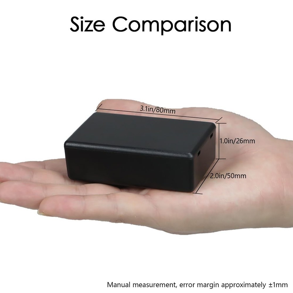 5 Pieces Plastic Project Boxes Junction Case for Electronic Project, Black 3....