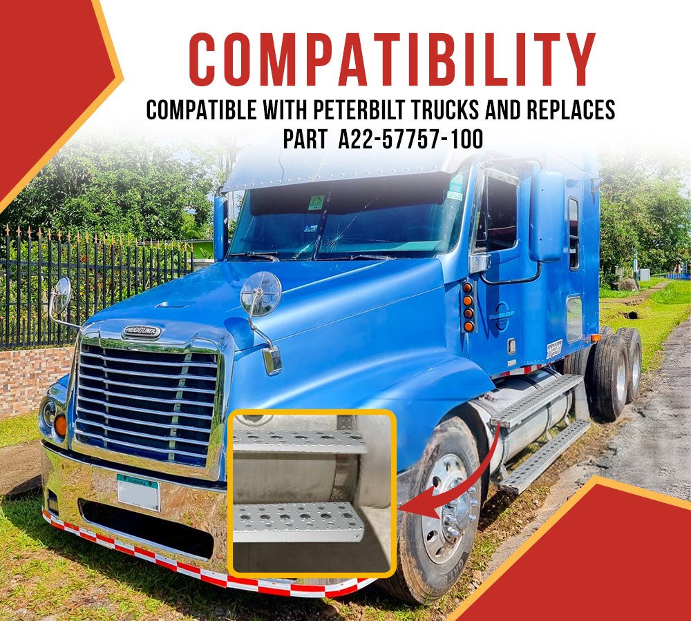 2PK 39.37"x5.5"x1.75"BoltOn Fuel Tank Step Fit Freightliner ReplaceA22-57757-100