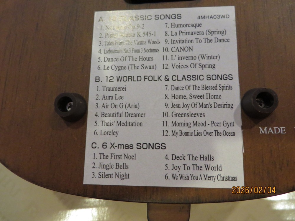 RHYTHM CLOCK - FIDDLER MUSICAL - 4MHA03