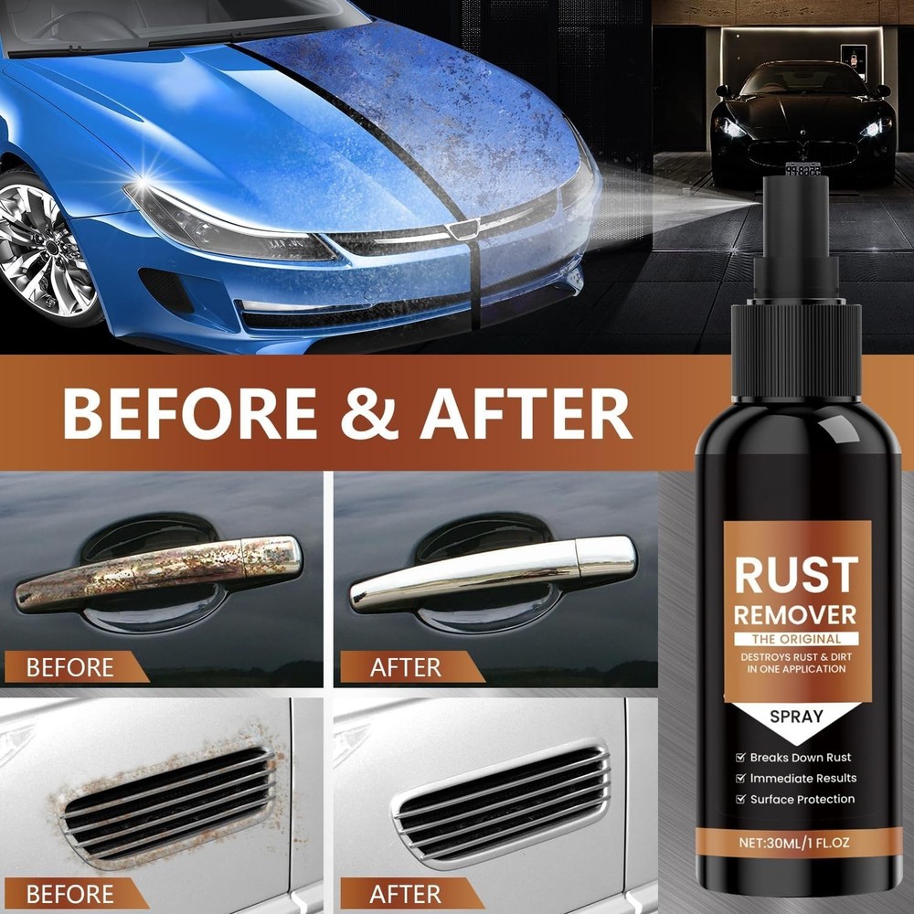 2PCS Nexa Rust Remover Spray, Rust Remover for Metal, Car Scratch Remover, Upgra