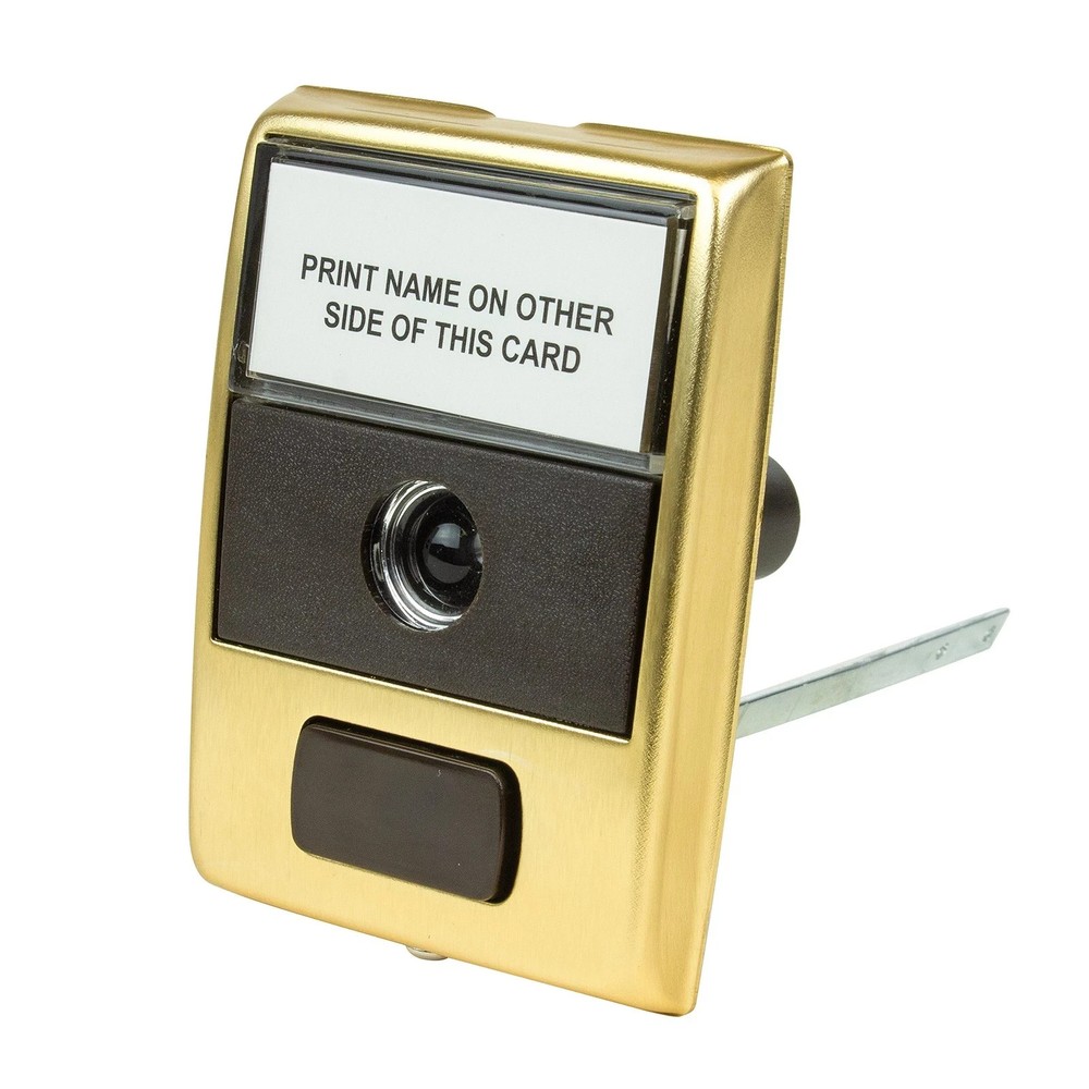 Wireless Mechanical Two Note Chime Door Button Built in Viewer White/Brass