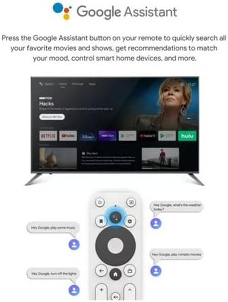 Android TV 4K UHD Streaming Device with Voice Remote Control Google Assistant &
