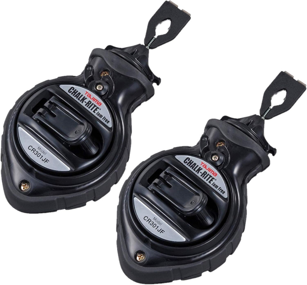 Chalk Line Tool - Large Refill Port, ABS Case, 2-Pack