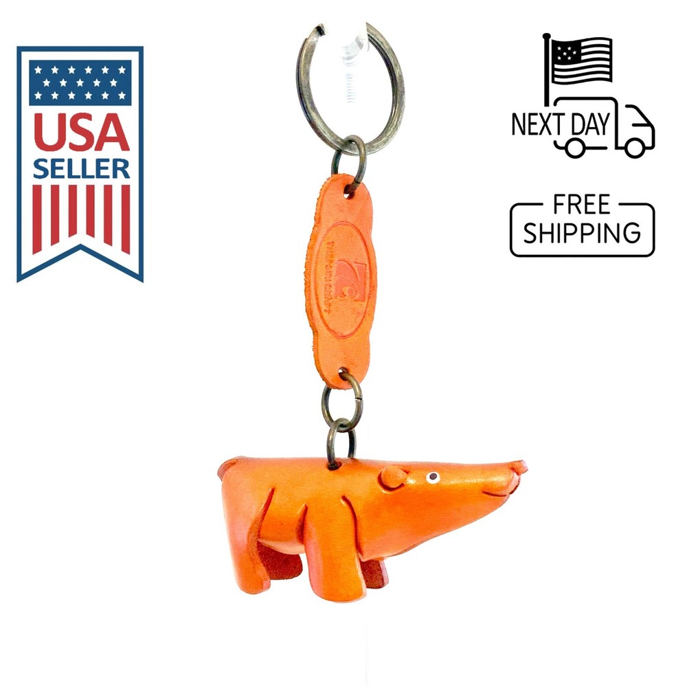 Bear Handmade Leather Keyring