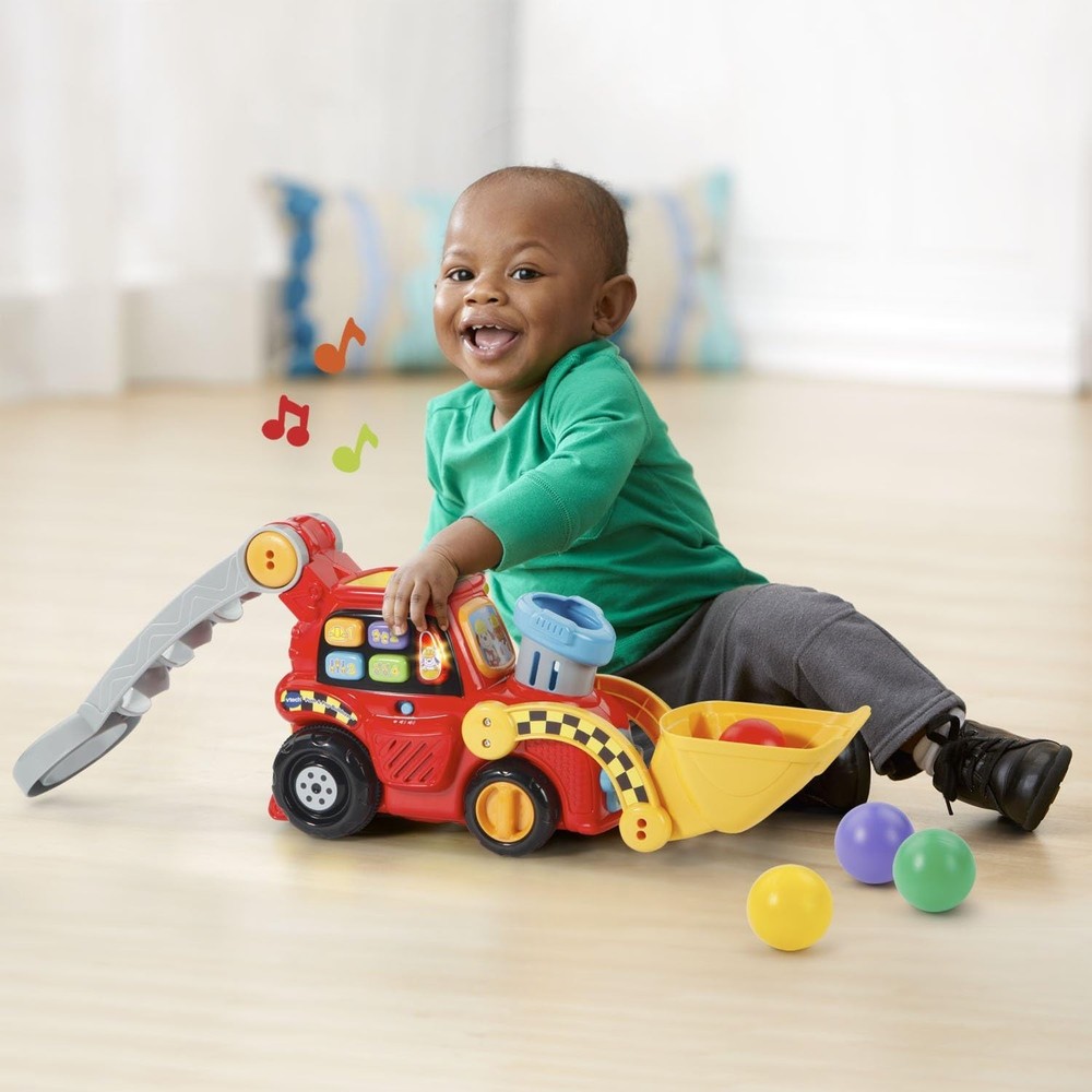 Pop-a-Balls Push and Pop Bulldozer, Red
