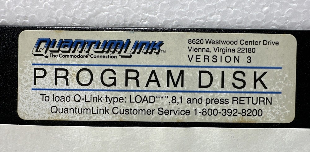 Commodore Quantum Link Program Disk Ver 3 - 5.25 Media
