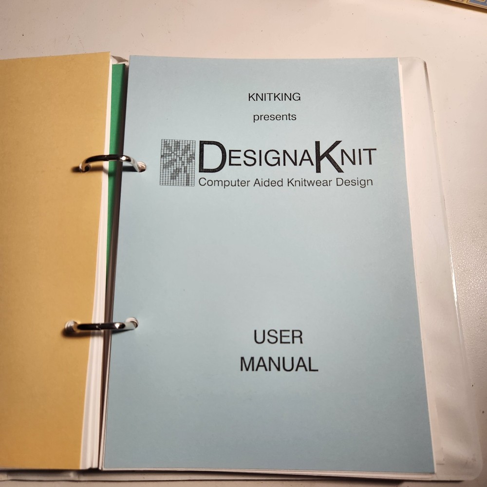 Designaknit Machine Knitting Computer Design Program User Manual Only As Is Read