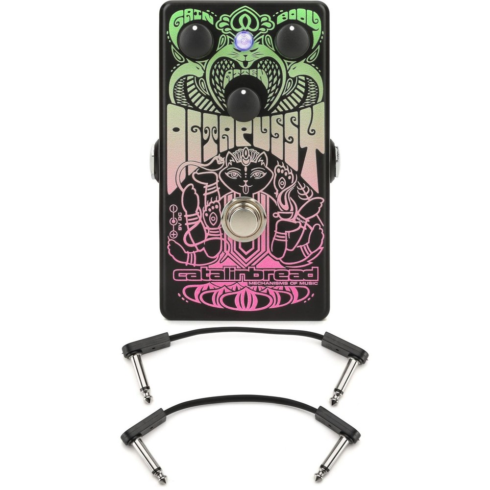 Catalinbread Octapussy Octave Fuzz Pedal with EBS Flat Patch Cables -