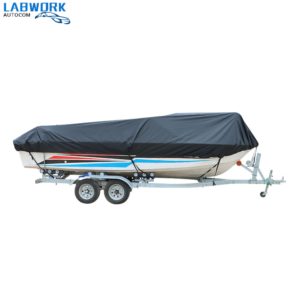 V-Hull Tri-Hull Runabout Waterproof Heavy Duty Boat Cover Trailerable Fishing