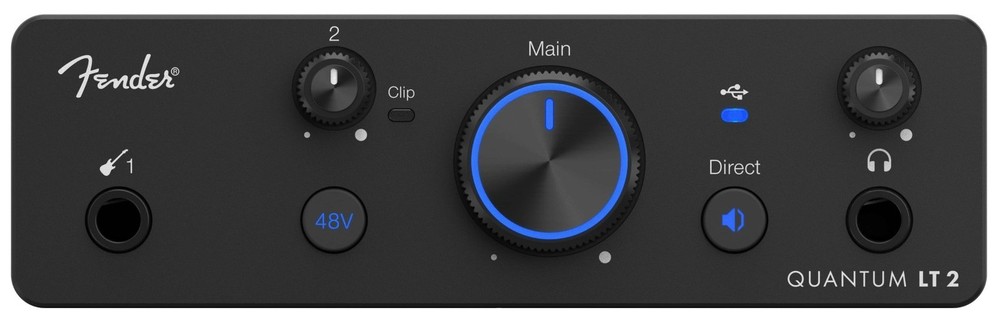 Fender Quantum LT 2 USB-C 2x2 Bus-Powered Recording Interface+XLR Cable