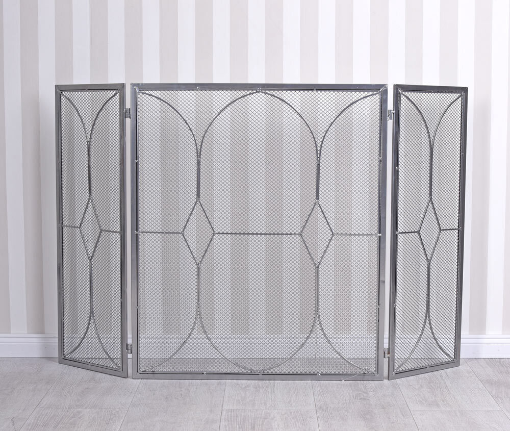 Fireplace Screen Silver Fireplace Protection Screen