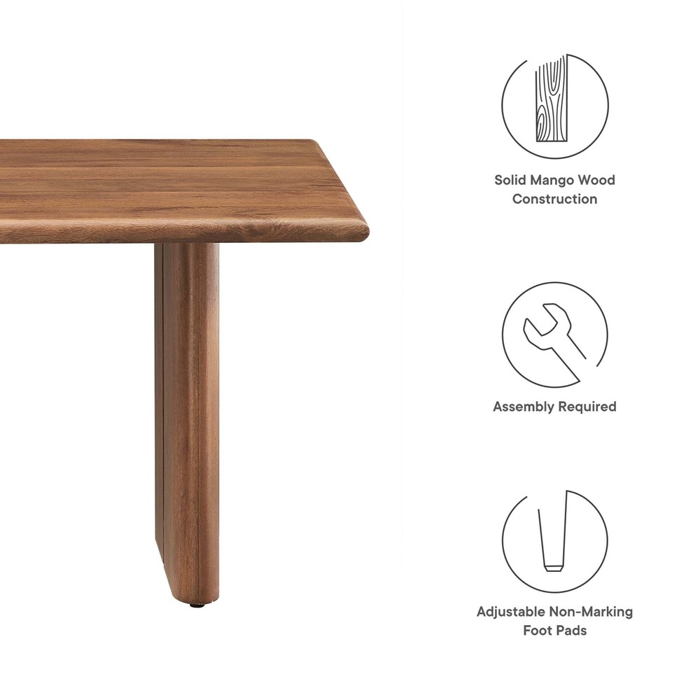Amistad Wood Coffee Table in Walnut