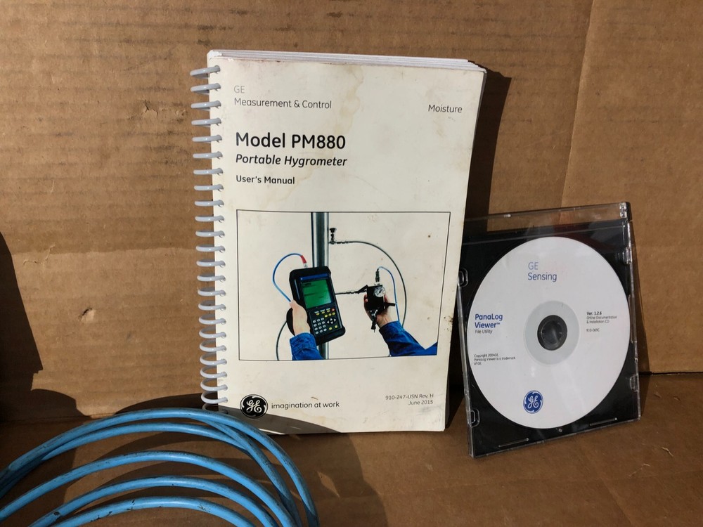GE PM880 Portable Hygrometer Set Sample System Moisture Analyzer Kit