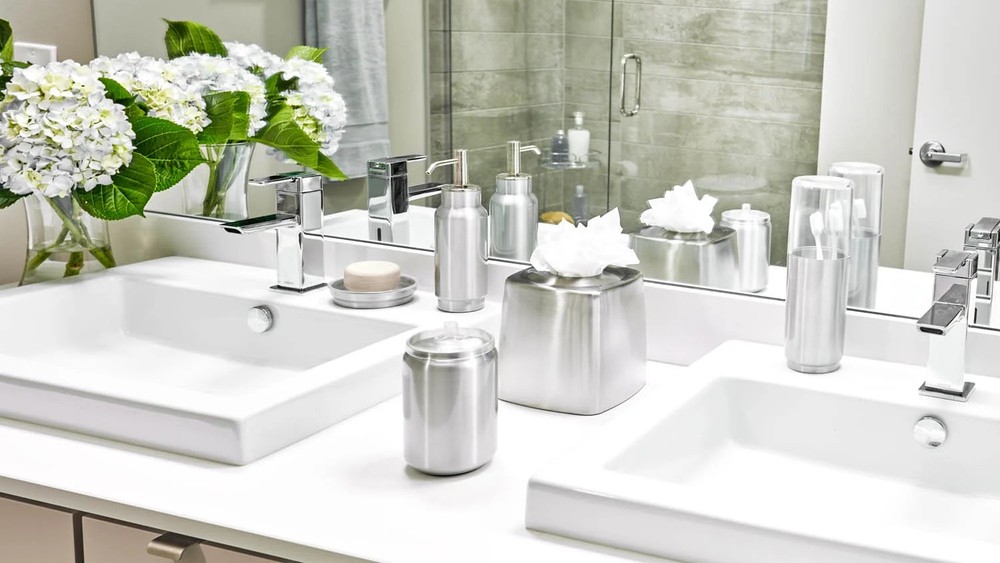 iDesign Austin Covered Toothbrush Holder, Brushed