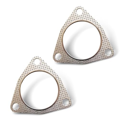 Pack-2 Car 3 Bolt 2.48" ID Exhaust Pipe Interface Gasket, Multifunctional