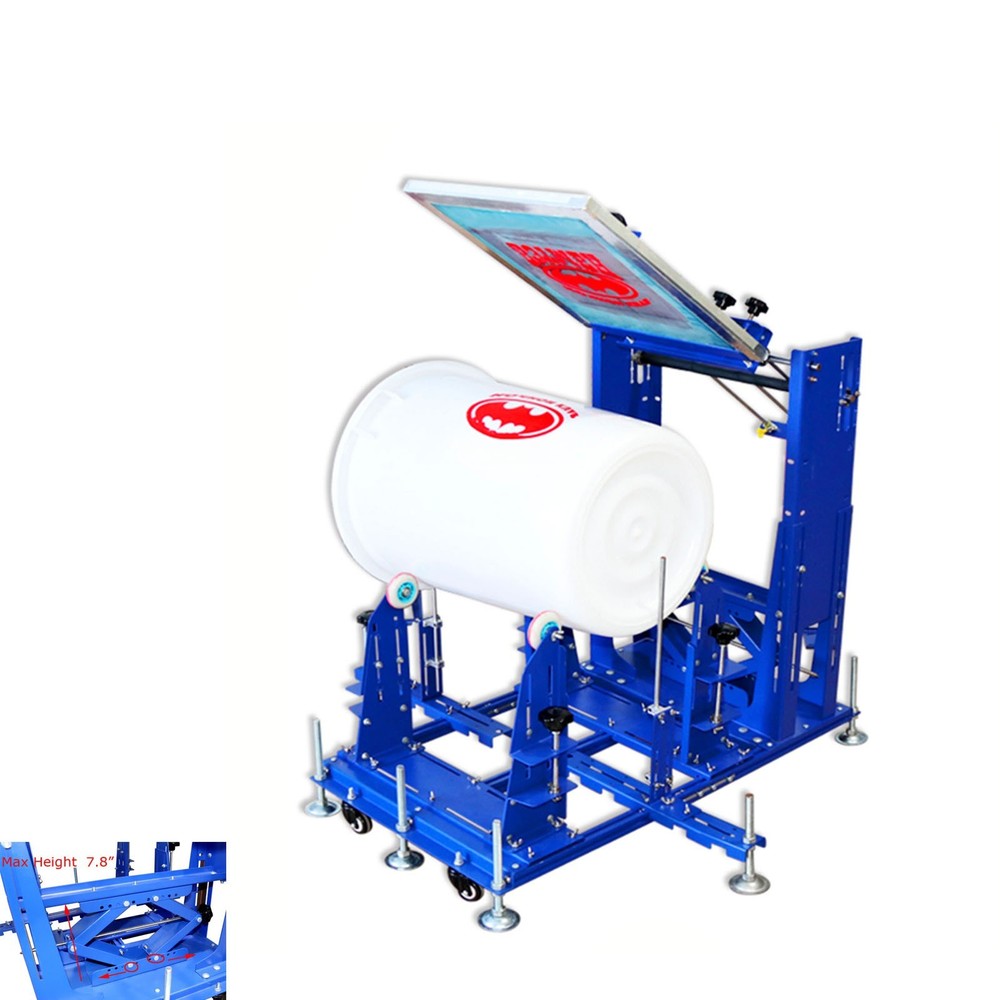 12-31''Dia Curved Screen Printing Machine for Cylindrical Conical Height Adjust