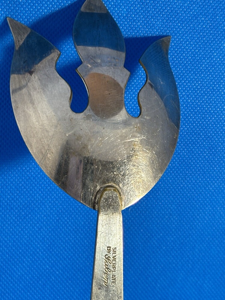 Serving Fork Vtg Silver Plate By Laben 12"
