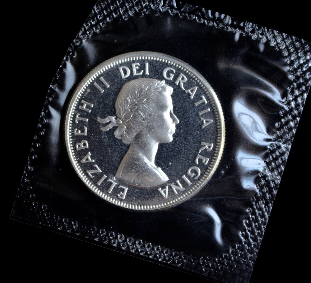 1963 CANADA 50 CENTS .800 SILVER - Pulled From Proof-Like Set UNC