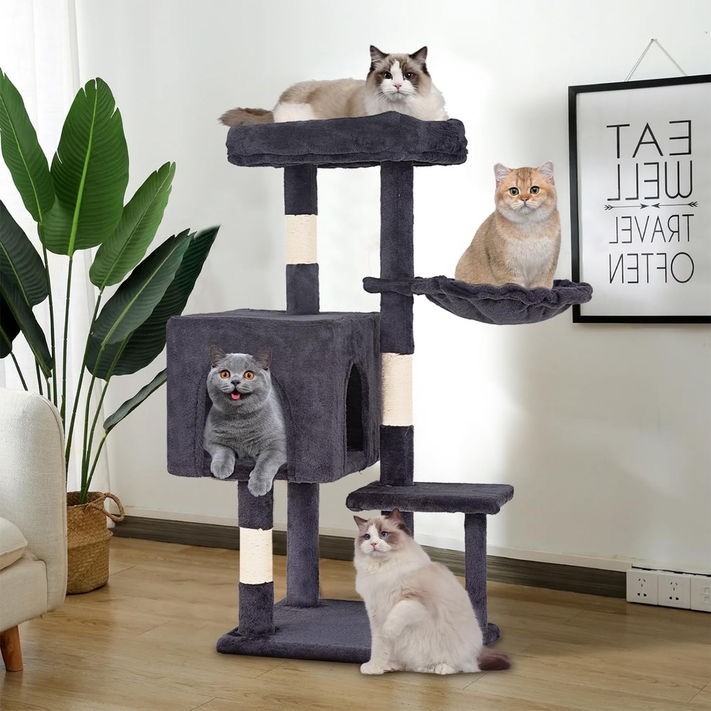 Multi Level Cat Tree Indoor Cat Tower with Scratching Posts