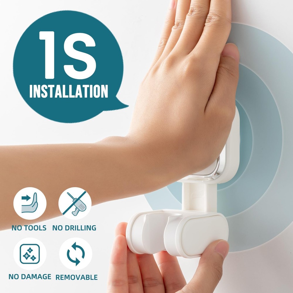 TAILI Shower Head Holder Suction, Handheld Bracket, Height Angle...