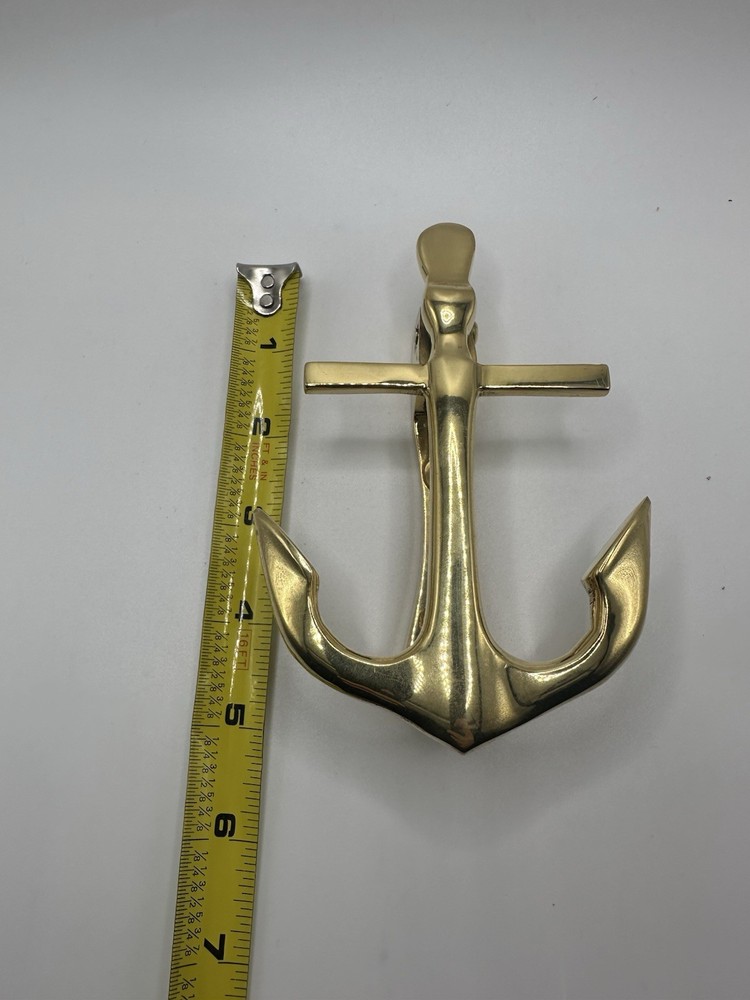 Solid Brass Ships Anchor Door Knocker Nautical Coastal