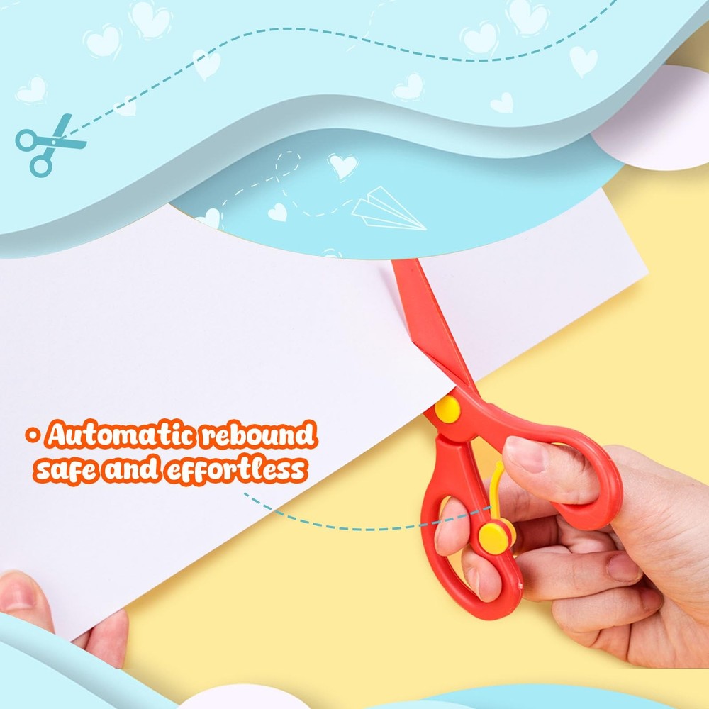 Scissors, 8PCS Blunt Tip Training Safety Scissors Stocking Stuffer for & Chil...