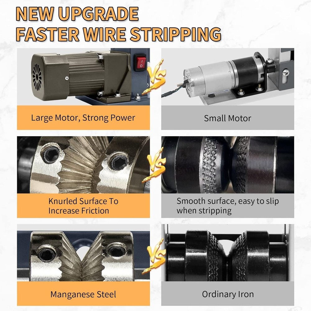 Automatic Wire Stripper Machine,25W 0.04" - 0.79" Electric Wire Stripping Mac...