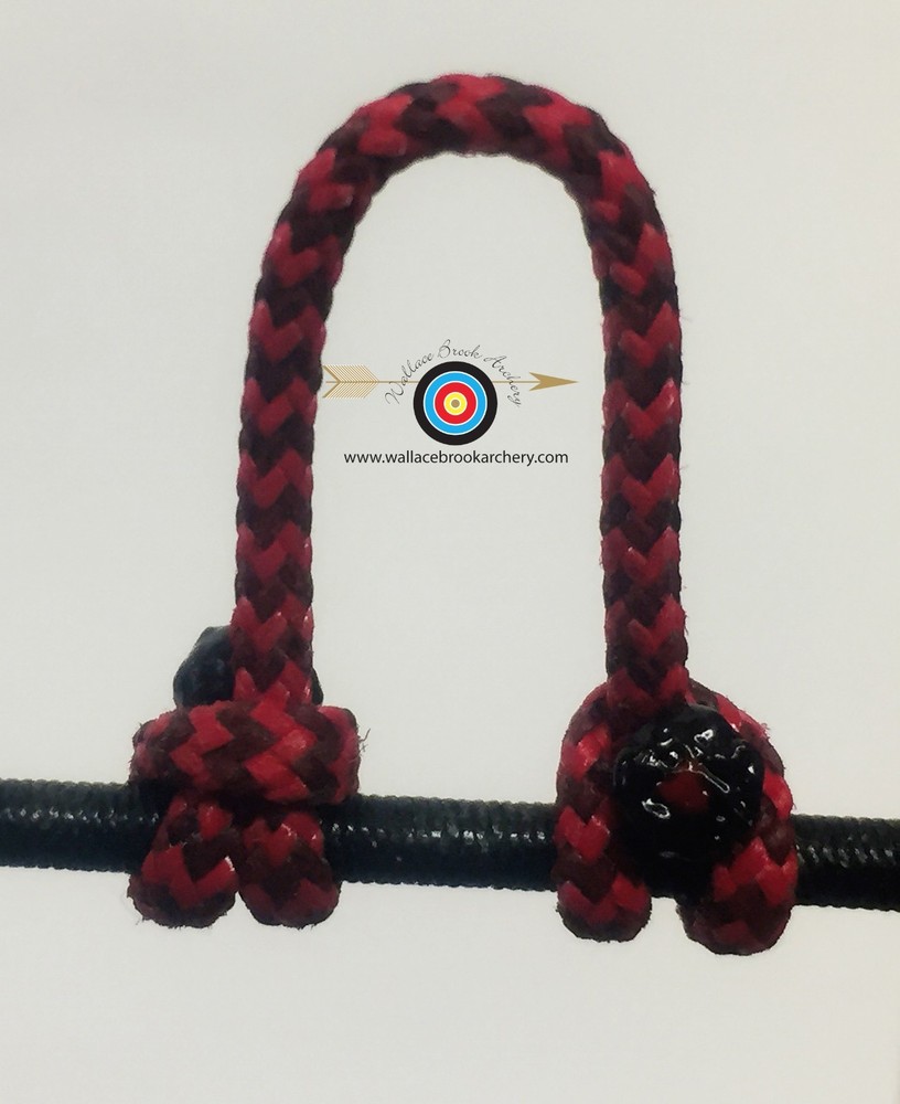 1 Pack- Speckled  Red/Black  Archery Release Bow String D Loop, BCY #24