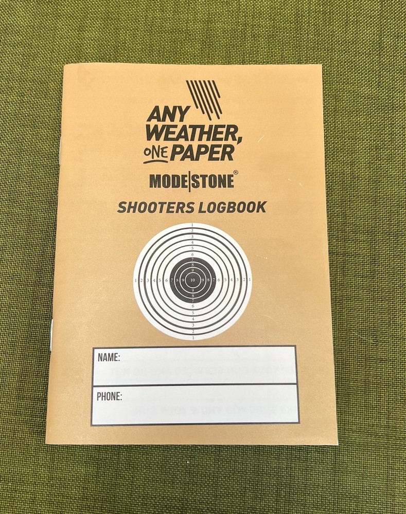 Modestone Shooters Logbook Waterproof Notepad - Shooting Marksmanship Sniper