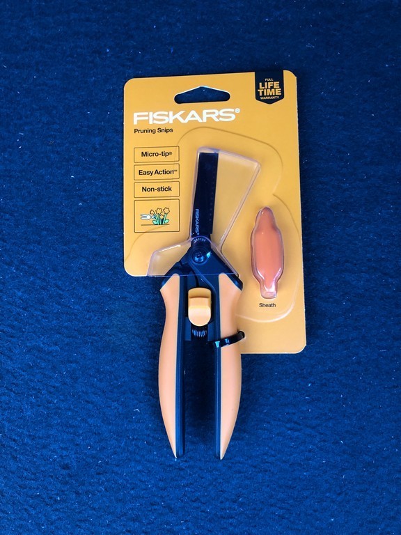Fiskars Pruning Snips Micro-Tip Easy Action Non-Stick Orange Black total 10