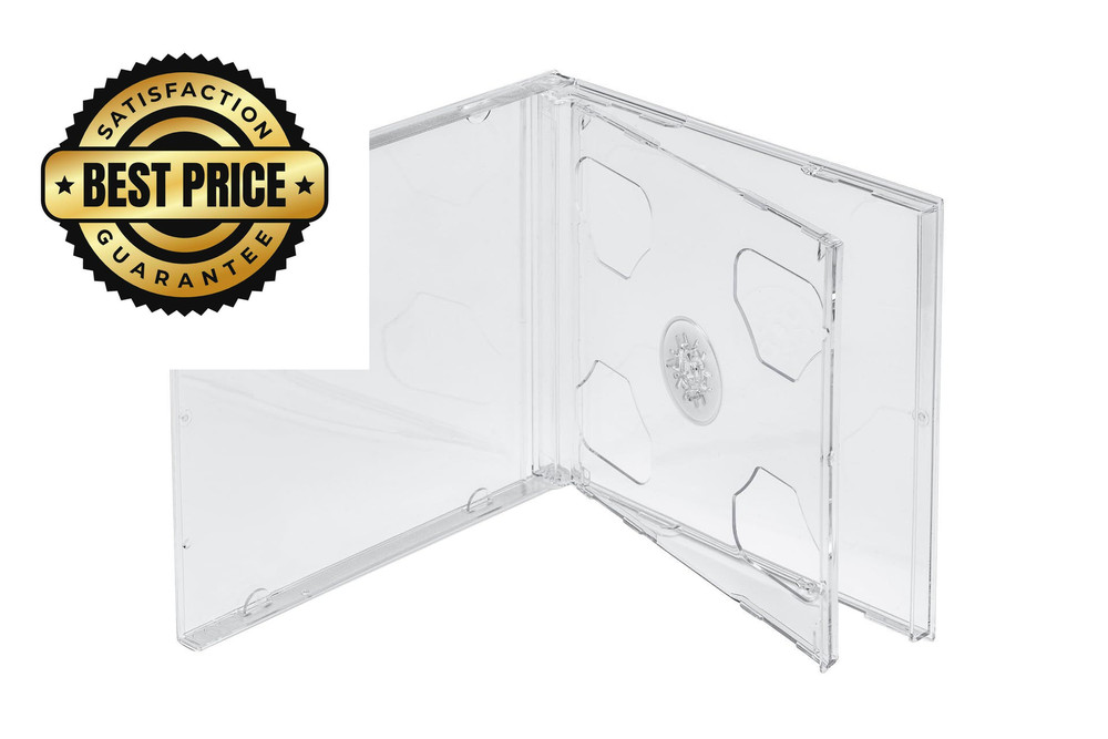 10 STANDARD Clear Double CD Jewel Case 1-Pack,