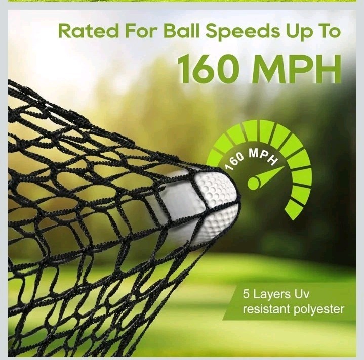 10x7FT Golf Practice Net with 2 Side Nets - Easy Set Up Backyard Driving Range,