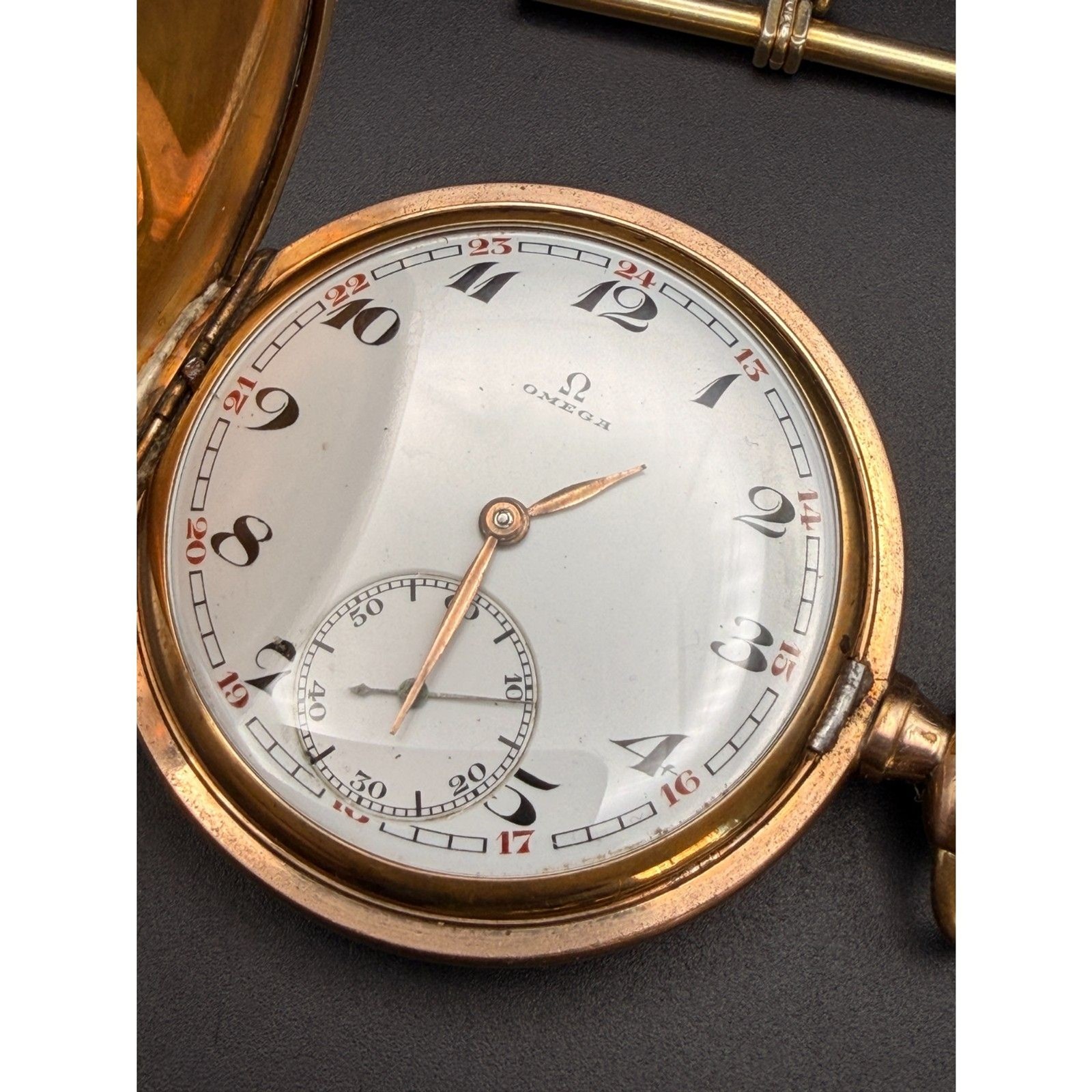 1923 Omega Pocketwatch - Hunter Case 2 Adjustments