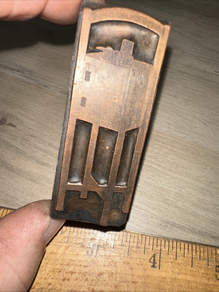 Printing Block “ Industrial Machine?? “ Copper Face Block