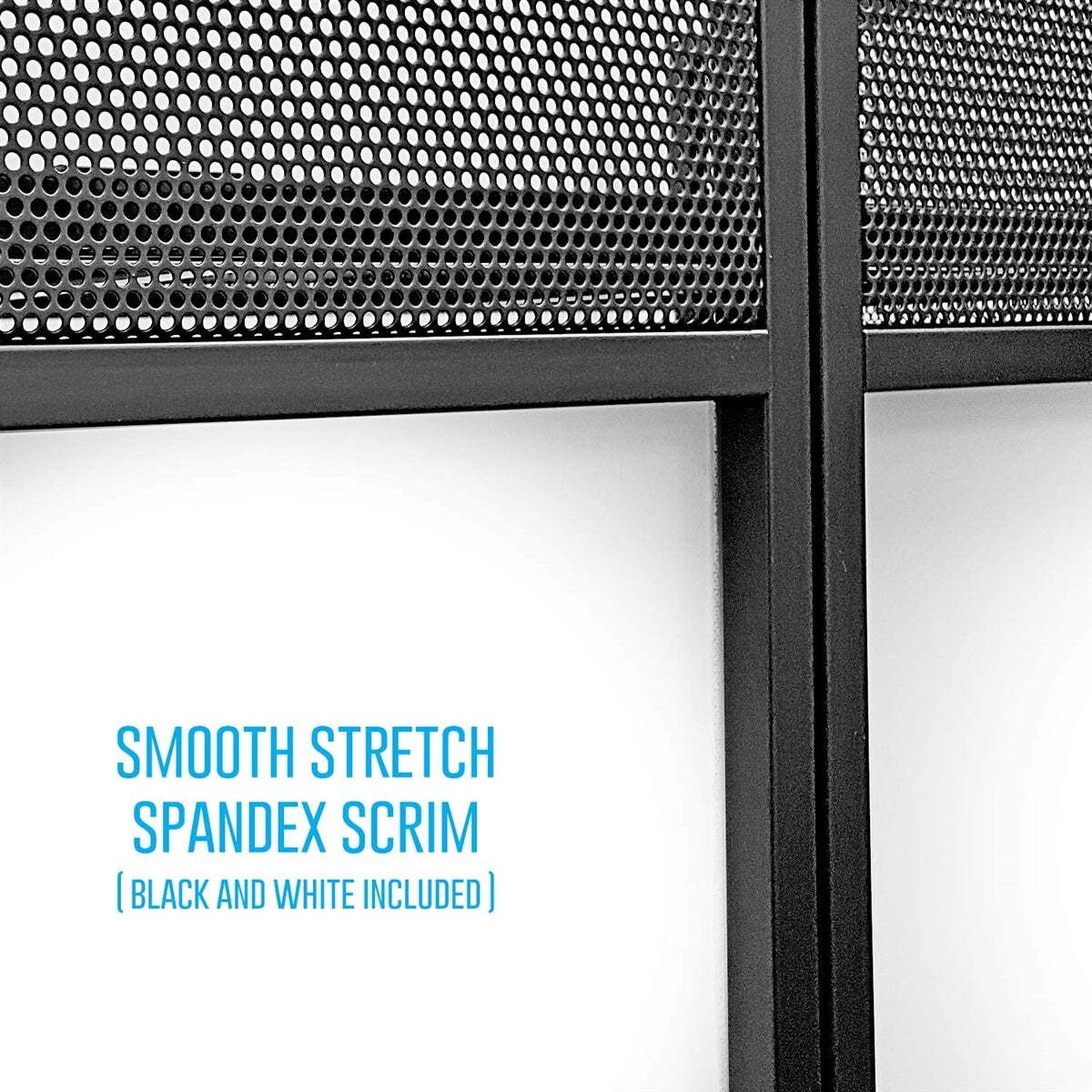 AxcessAbles Portable DJ Facade Booth Table with Black & White Scrims, Carry Case