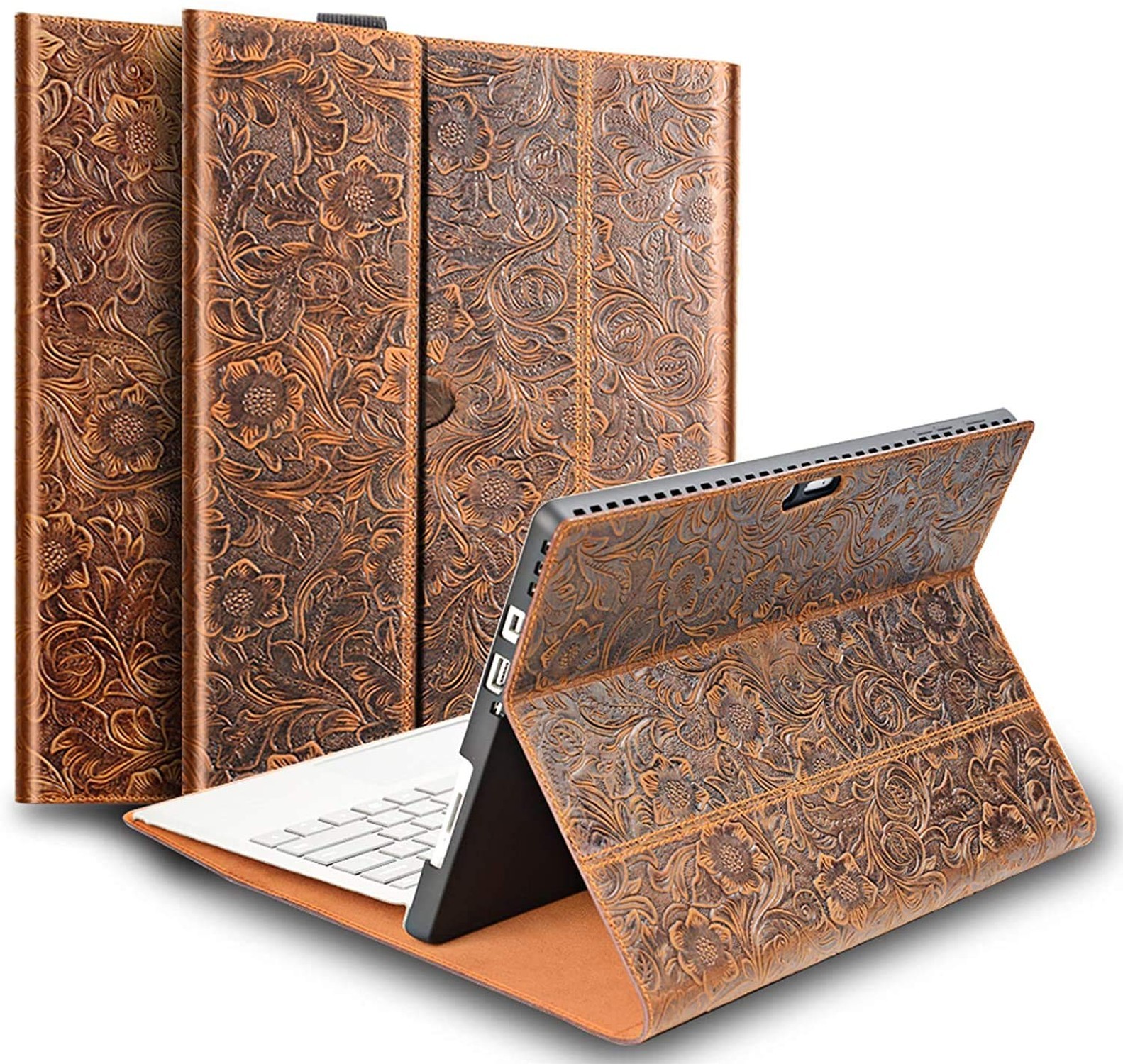 Gexmil Leather Case for Surface Pro 7+ 12.3 Inch,7th/6th/5th/4th Generation(2...