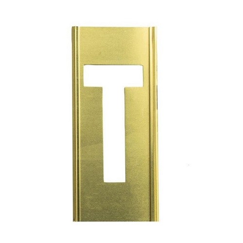 CH Hanson 10015T - Stencil Sort-5" Brass Gothic T