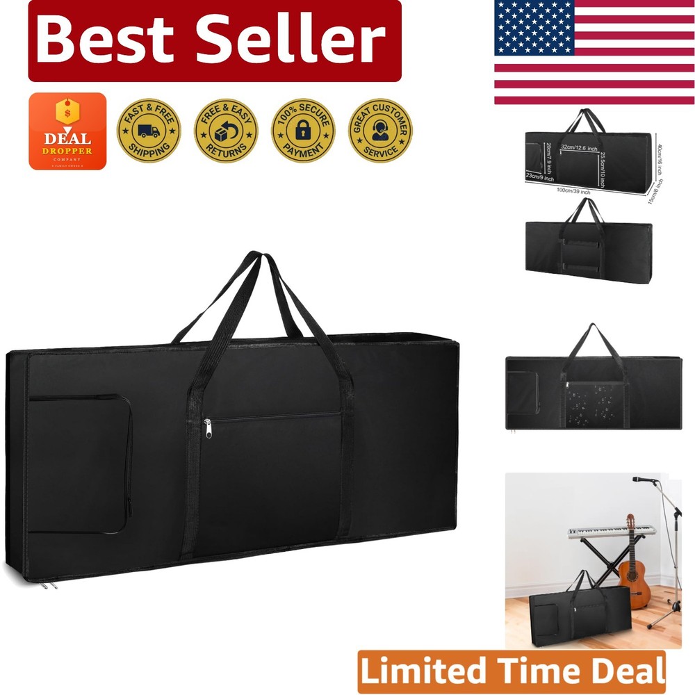 Portable 61-Note Keyboard Soft Case – Thick Padding & Carry Handles Included
