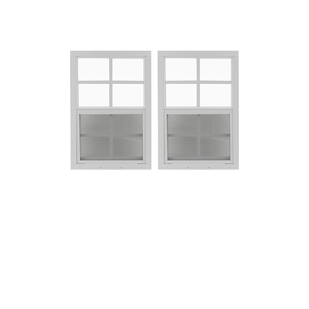 Shed Windows and More 2 Pack Shed Window 14" X 21" White Flush Playhouse Window