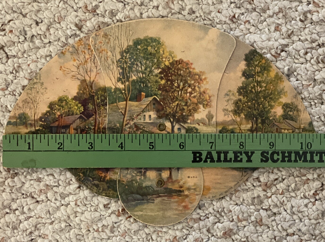 Hanchett & Sons Furniture Store vintage tri-fold hand fan