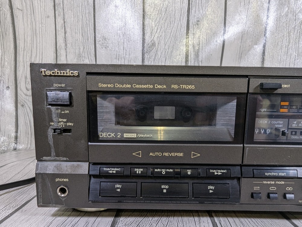 Technics RS-TR265 Stereo Double Cassette Deck HX Pro Retro 90s - TESTED