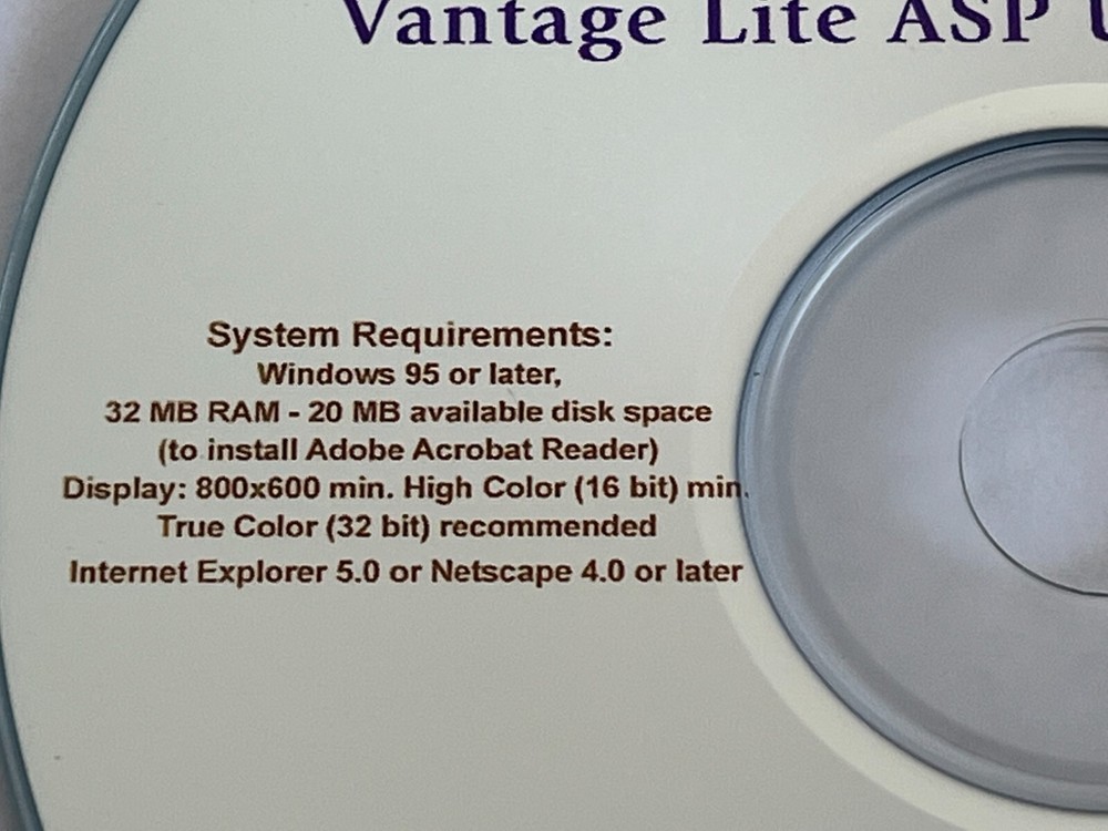 PP33: Prentke Romich Vantage Lite / Unity Support CD Software