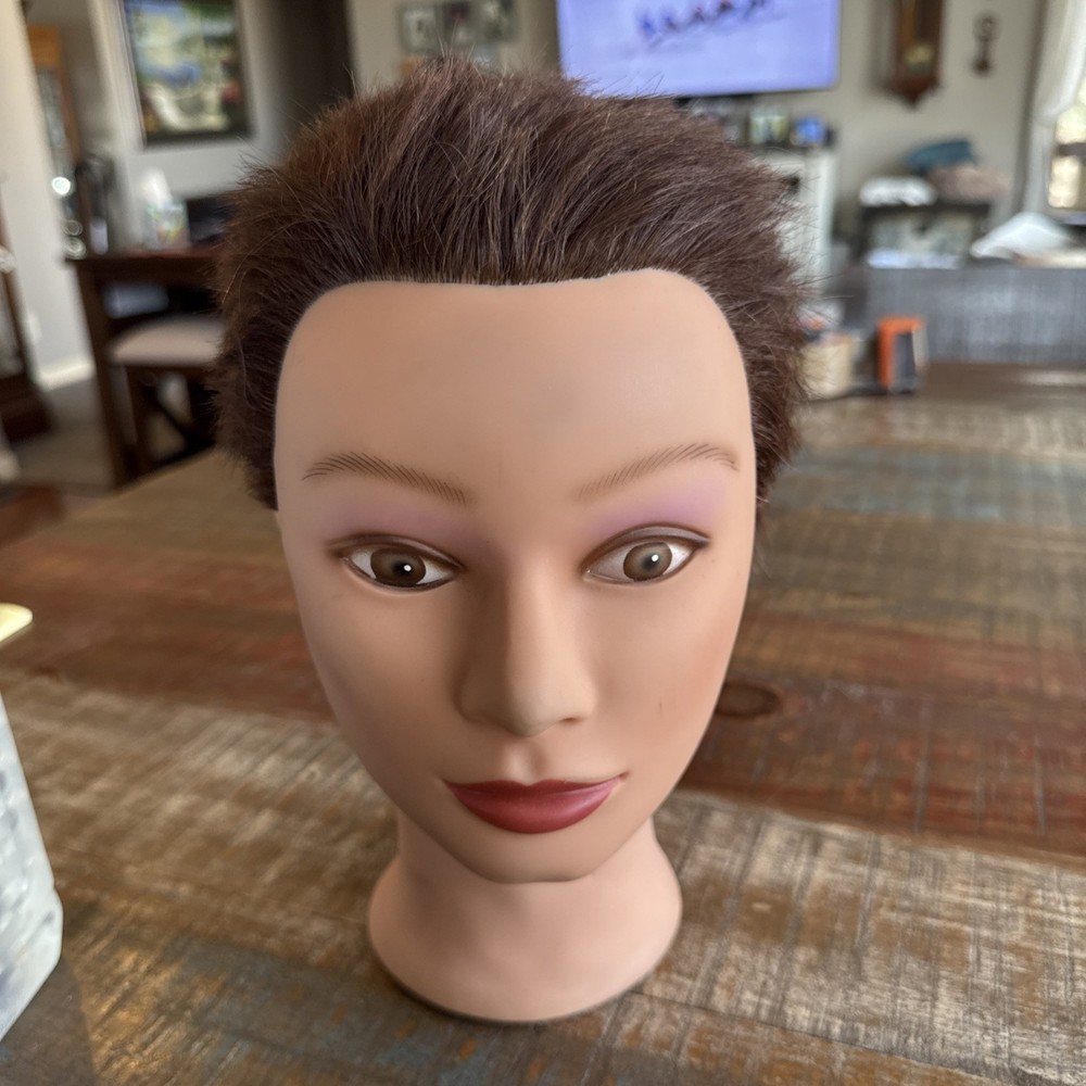 Miss Ameri-Kin Mannequin Head Item 14112 Styling Practice Head Brown Hair
