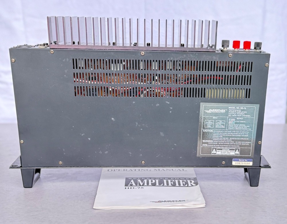 Audioplex Technology HD-75 2-Channel Reference Power Amplifier | XLR Balanced |