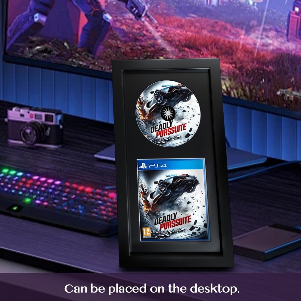 Video Game Display Frame, PS5/PS4/PS3/XBOX Game Case and Disc Display Frame
