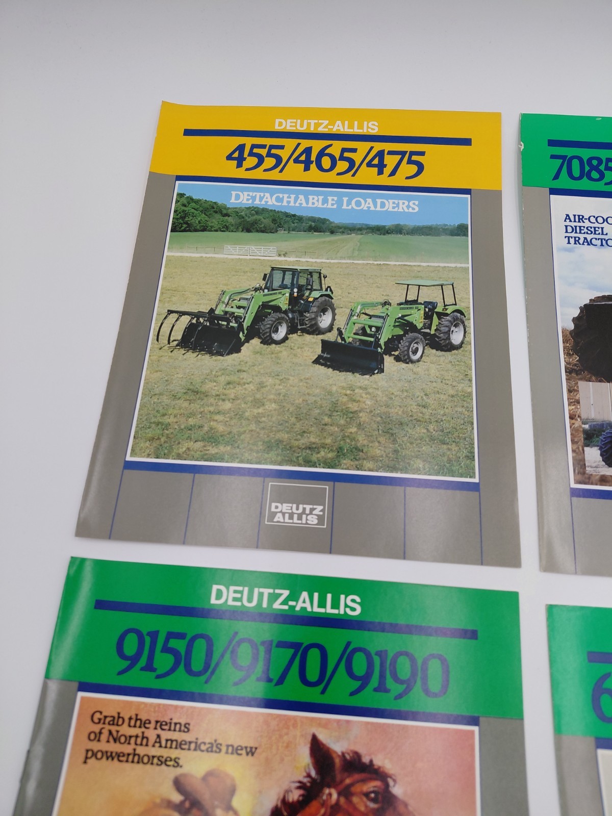 Lot Of 4 Vintage Deutz- Allis Tractor Brochures- 6240/6250/6260 -455/465/475 Etc