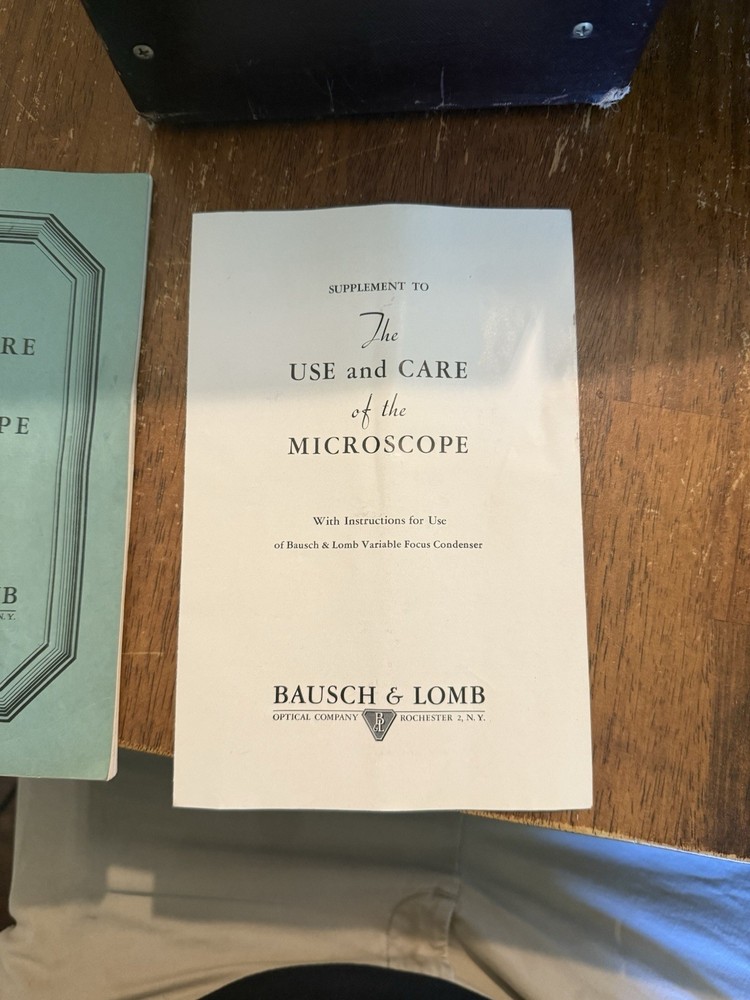 Vtg Bausch & Lomb Binocular Microscope