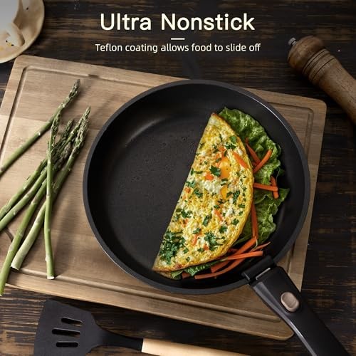 Non Stick RV Pots and Pans Ceramic Kitchen Cookware Set with