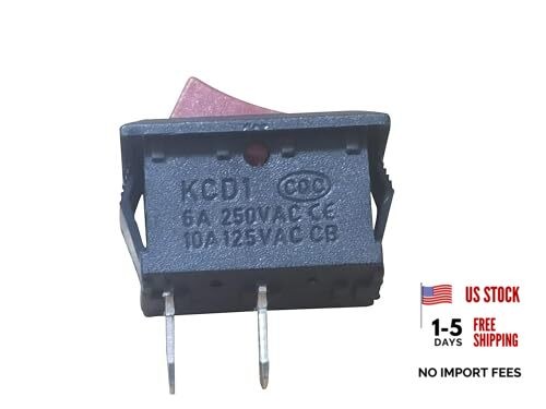 mini Toggle KCD1-101 2 Pin 2 Position Boat Shaped Rocker Switch for Various