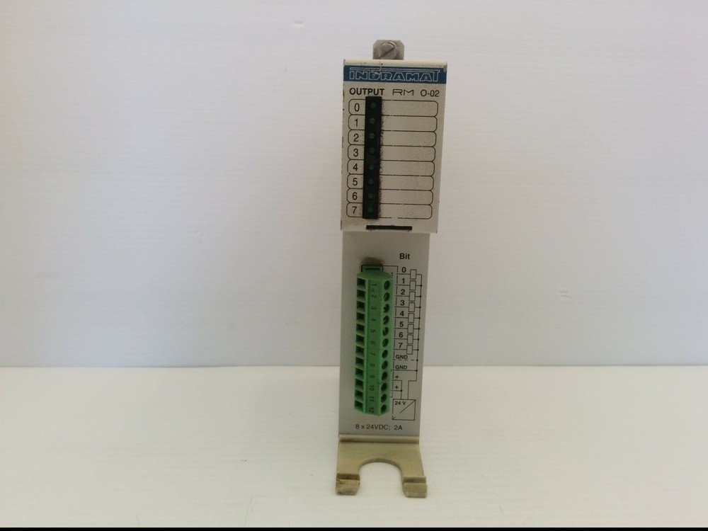 INDRAMAT RM O-02 OUTPUT MODULE, 8 CHANNELS, 24 VDC 2A